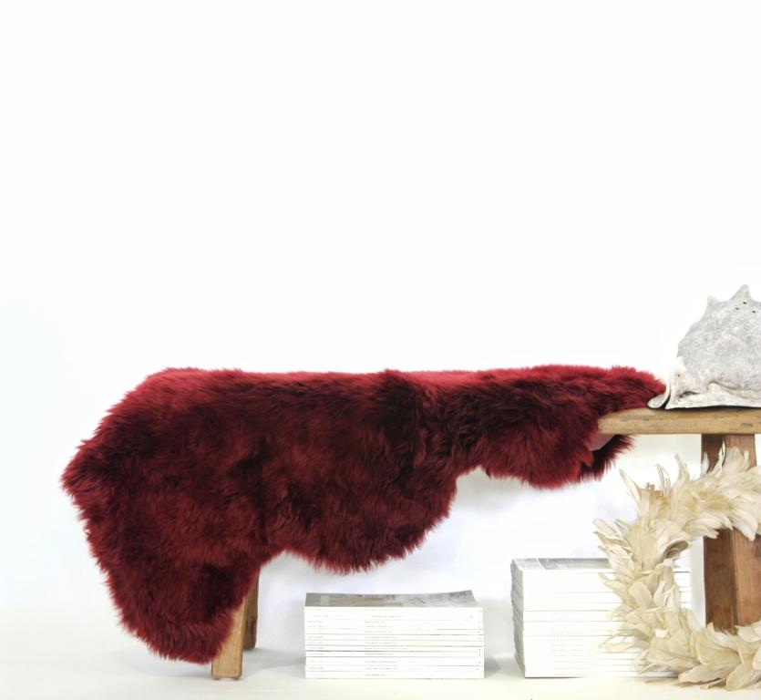 Genuine Australian Merino Sheepskin - Burgundy