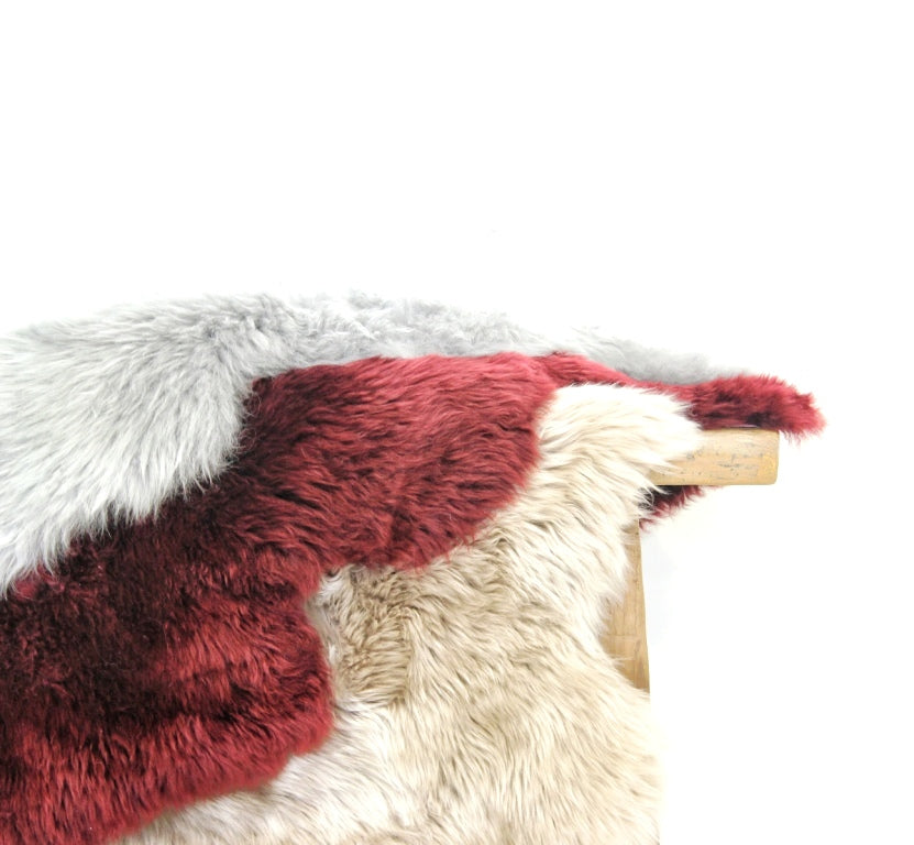 Genuine Australian Merino Sheepskin - Burgundy