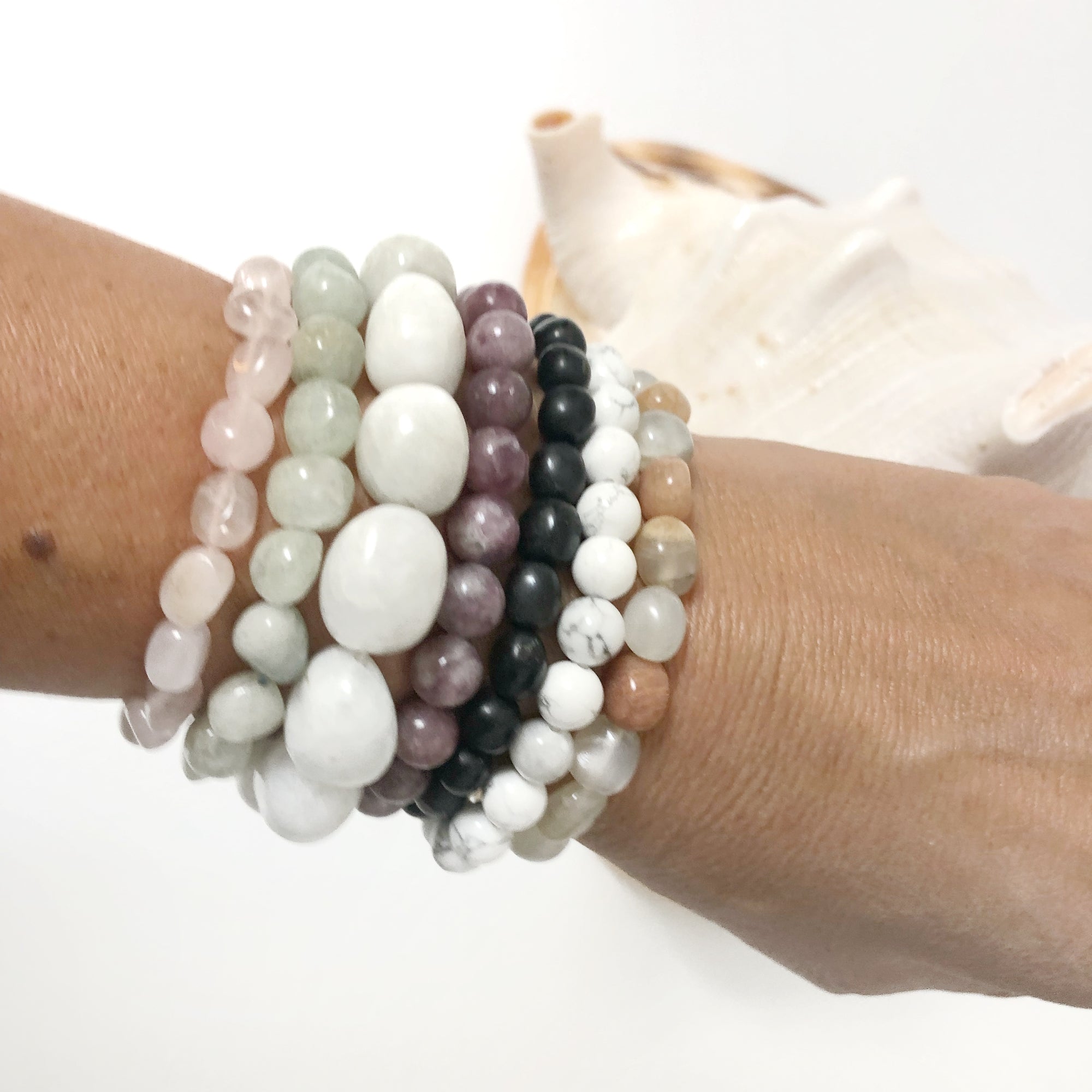 Crystal Precious Stone Bracelet - Lepidolite
