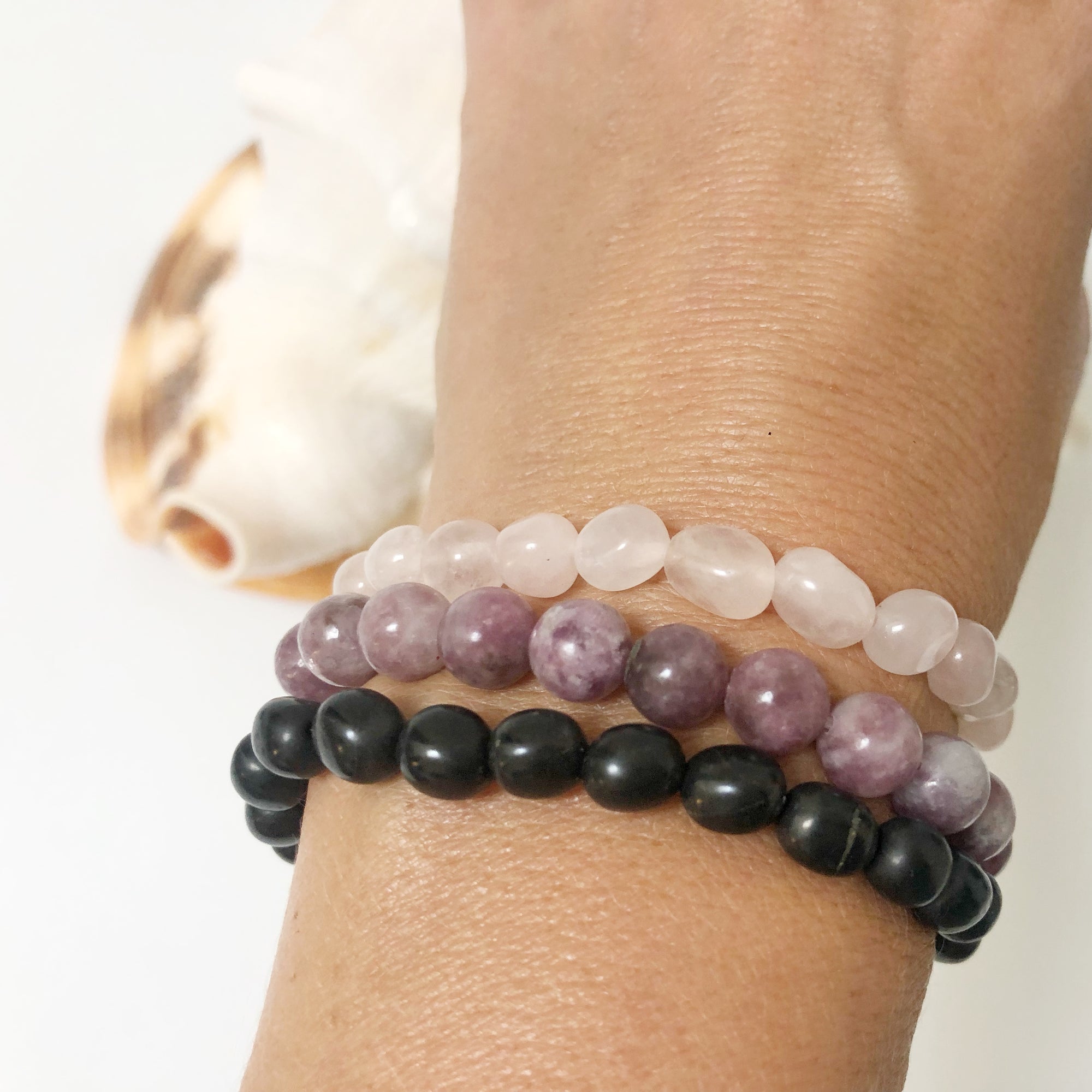 Crystal Precious Stone Bracelet - Lepidolite