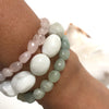 Crystal Precious Stone Bracelet - Rose Quartz