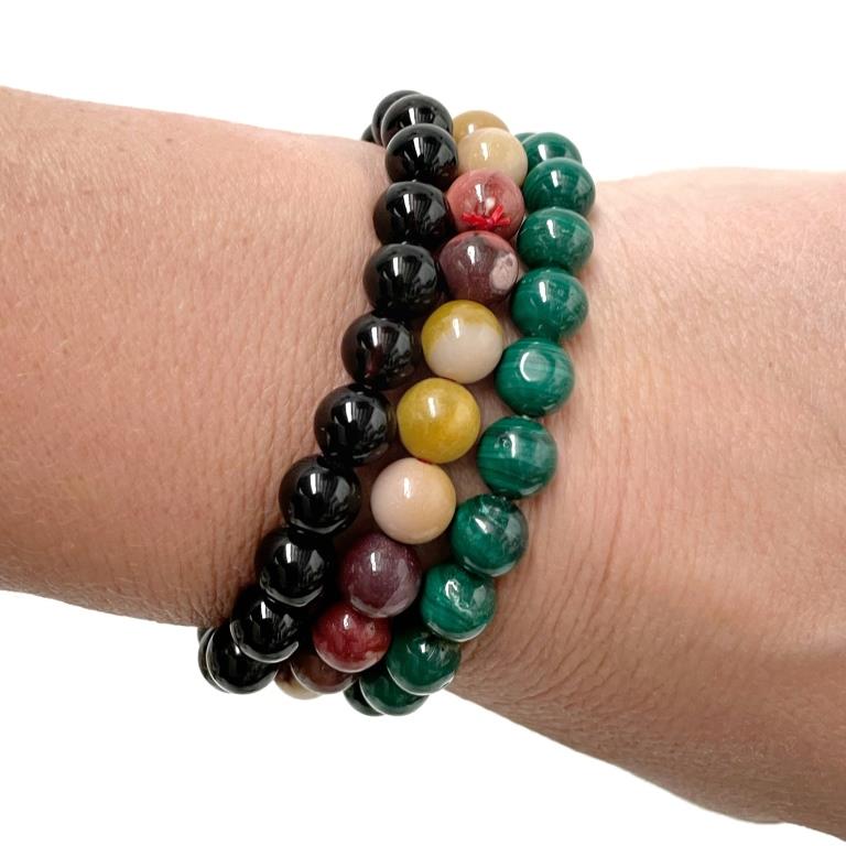 Crystal Precious Stone Bracelet - Malachite