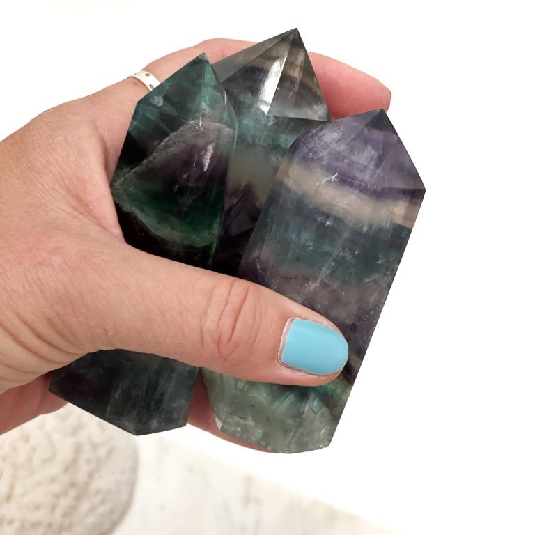 Rainbow Fluorite Crystal Generator Points