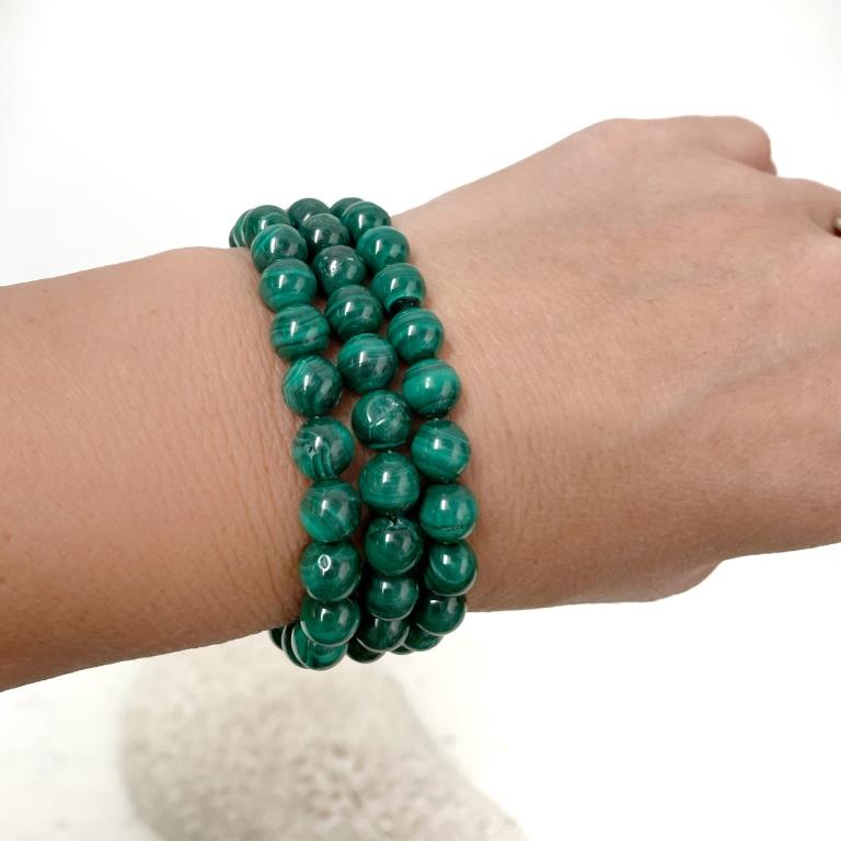 Crystal Precious Stone Bracelet - Malachite
