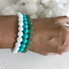 Crystal Precious Stone Bracelet - White Jade