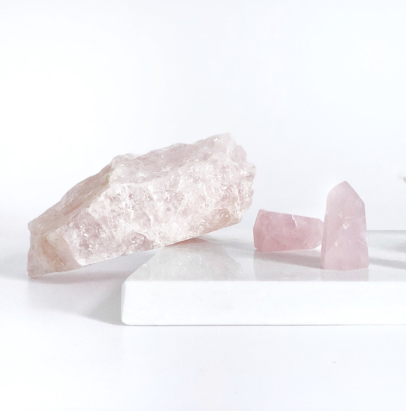 Rose Quartz Crystal Rough Cut Large