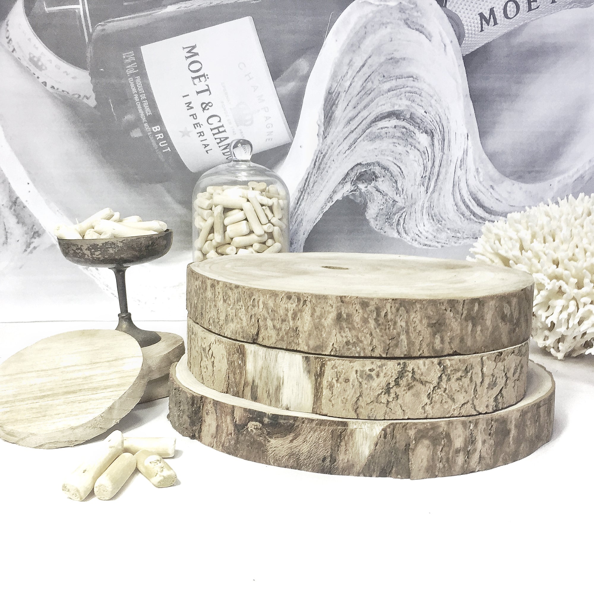 Natural Wood Slice Round Large