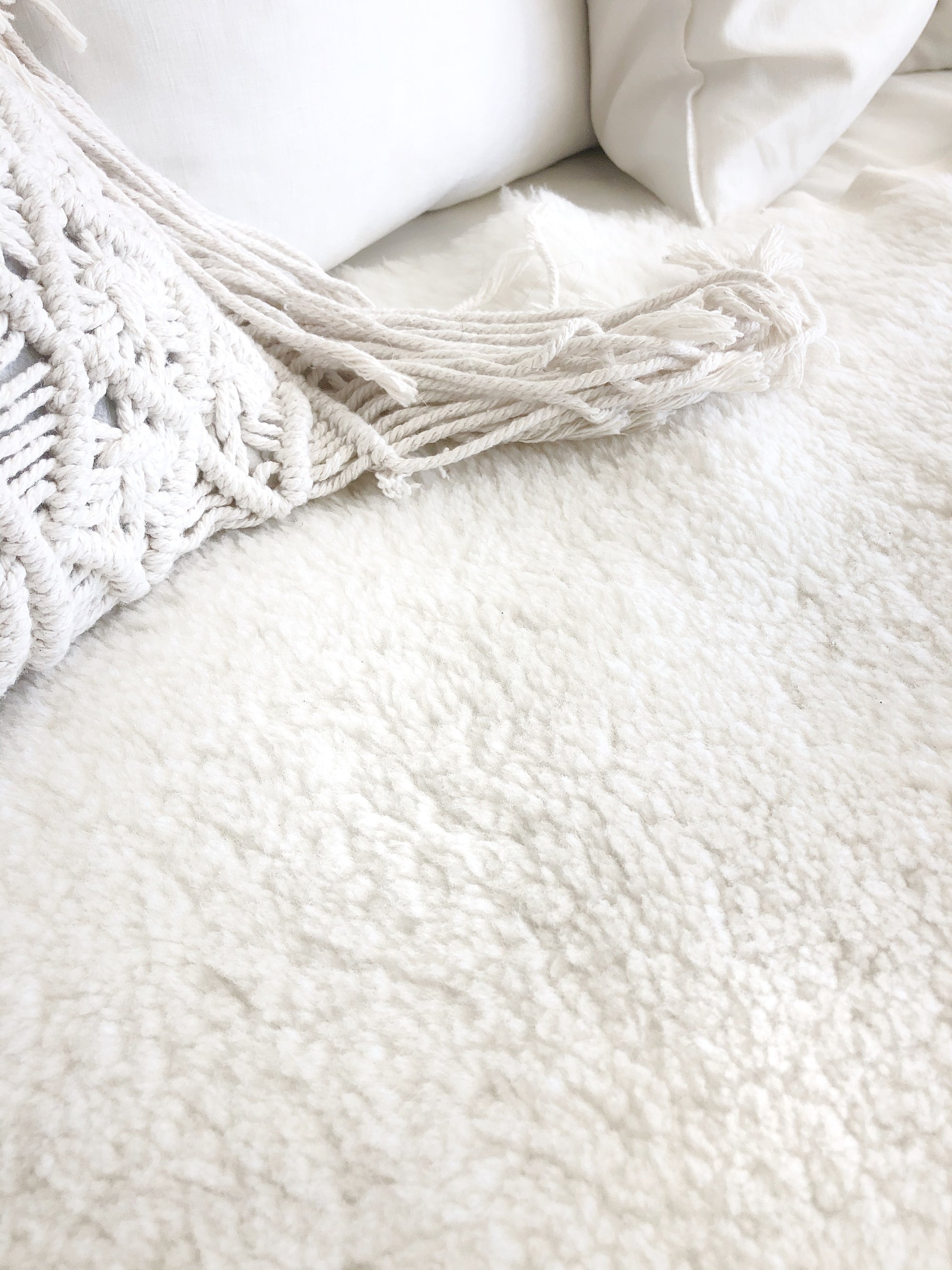 Genuine Australian Single Face Shorn Sheepskin Throw Liner - Ivory