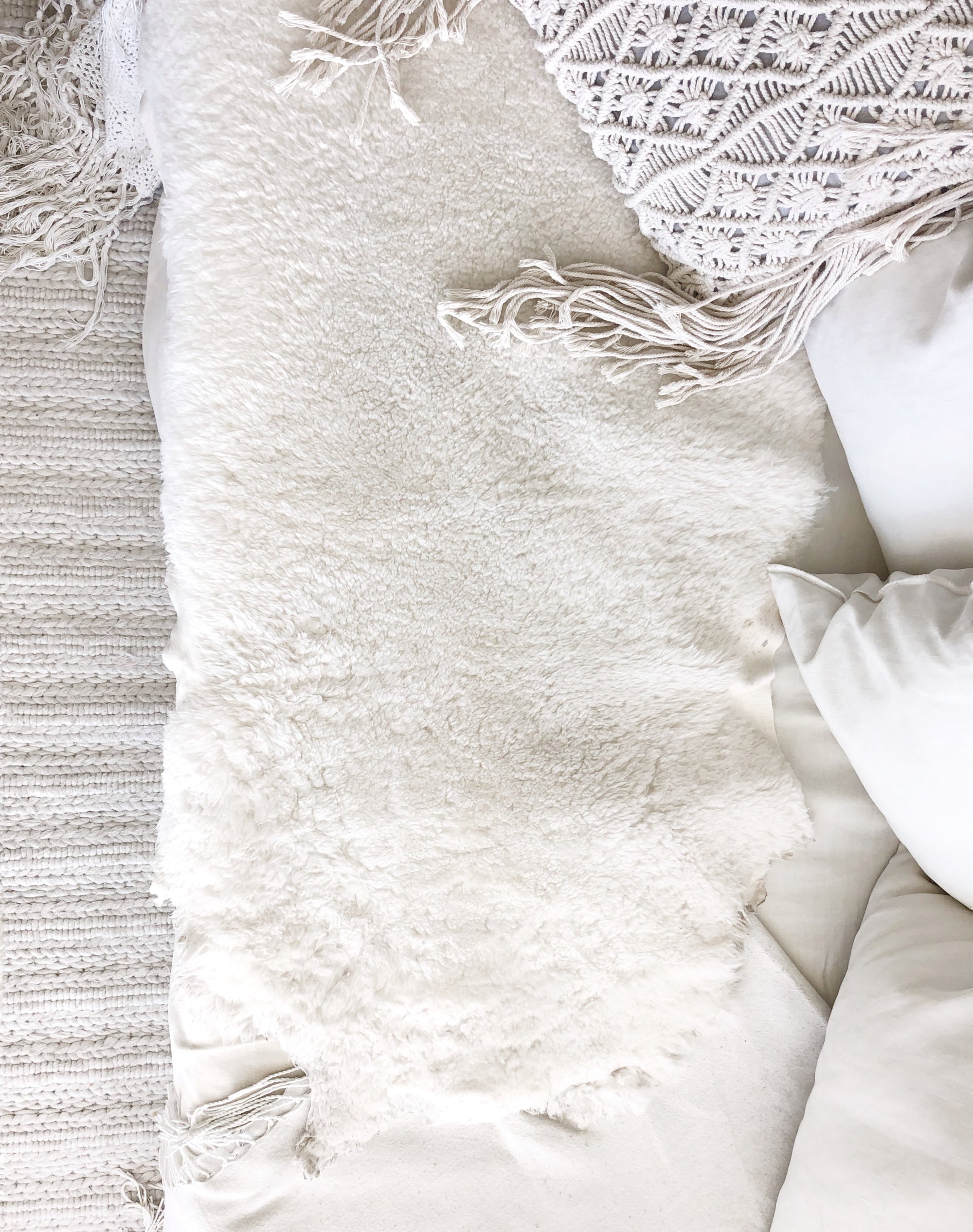 Genuine Australian Single Face Shorn Sheepskin Throw Liner - Ivory