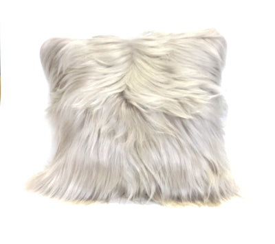Himalayan Long Hair Goat Cushion Large - Fawn