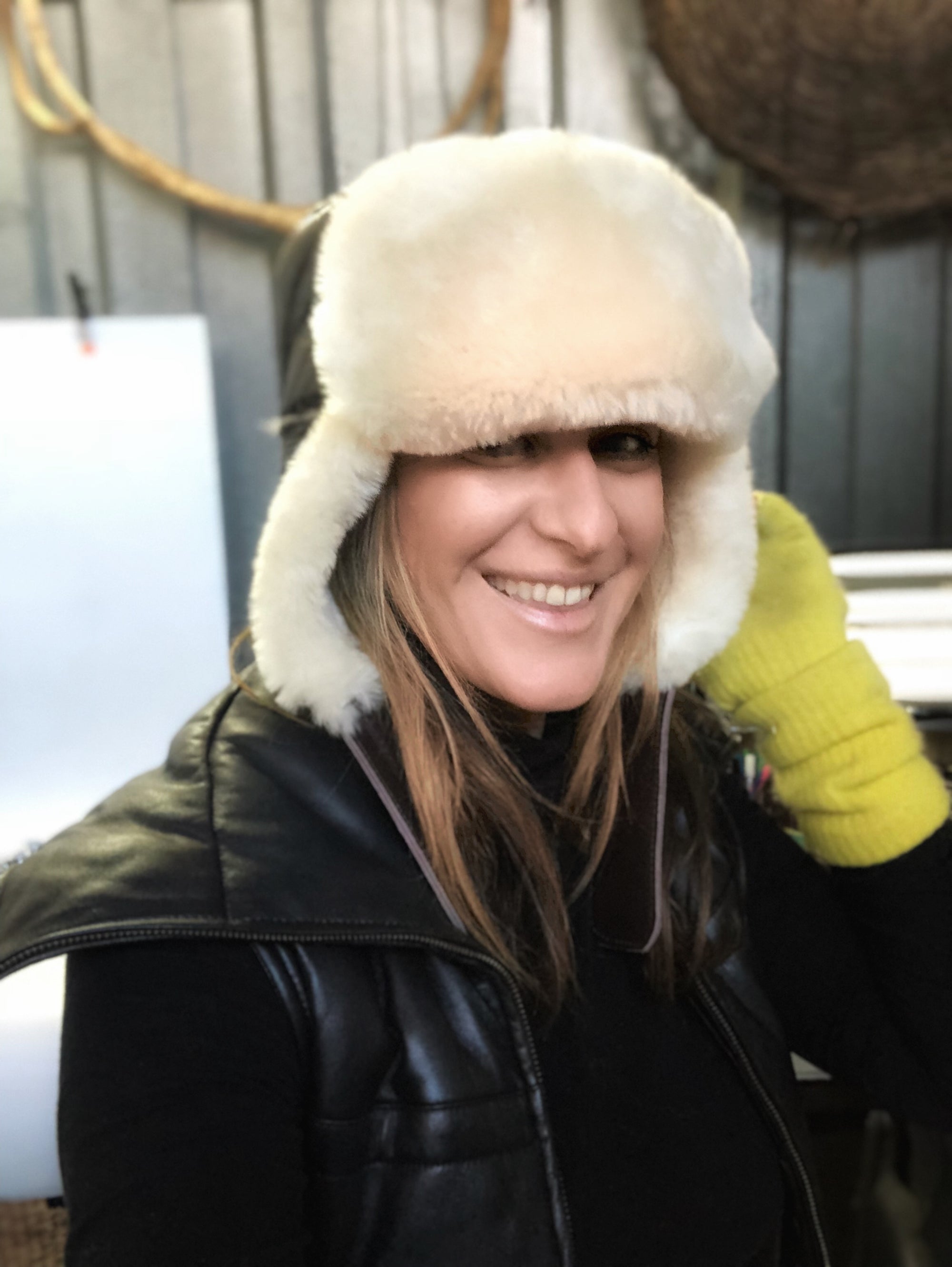 Shearling Vintage Style Trapper Hat