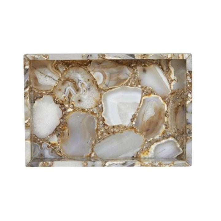 Natural Agate Stone Crystal Tray