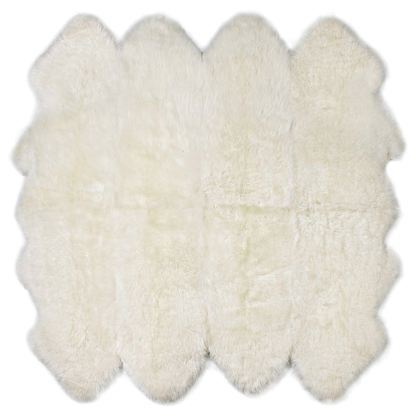 Genuine Australian Merino Sheepskin Throw Rug Ivory Sourceress