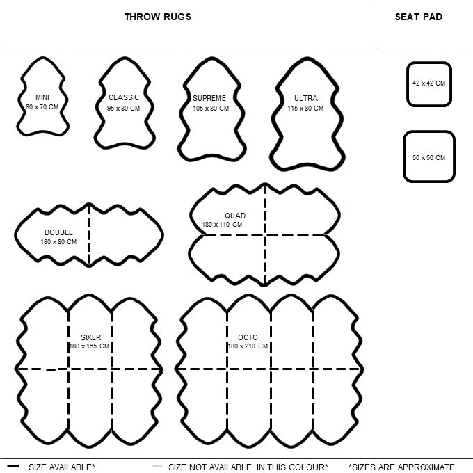 Genuine Australian Merino Sheepskin Seat Pad - Ivory 42 CM