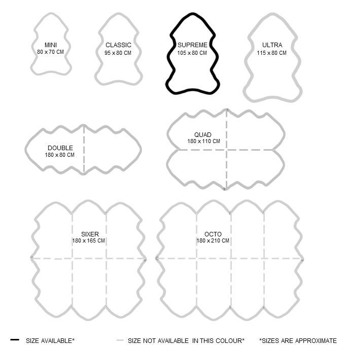 Genuine Australian Merino Sheepskin - Silver Tip