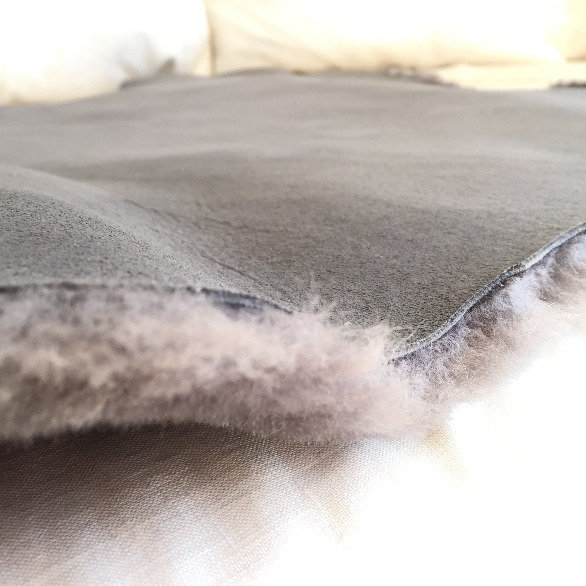 Genuine Australian Double Face Shorn Sheepskin Throw Liner - Charcoal