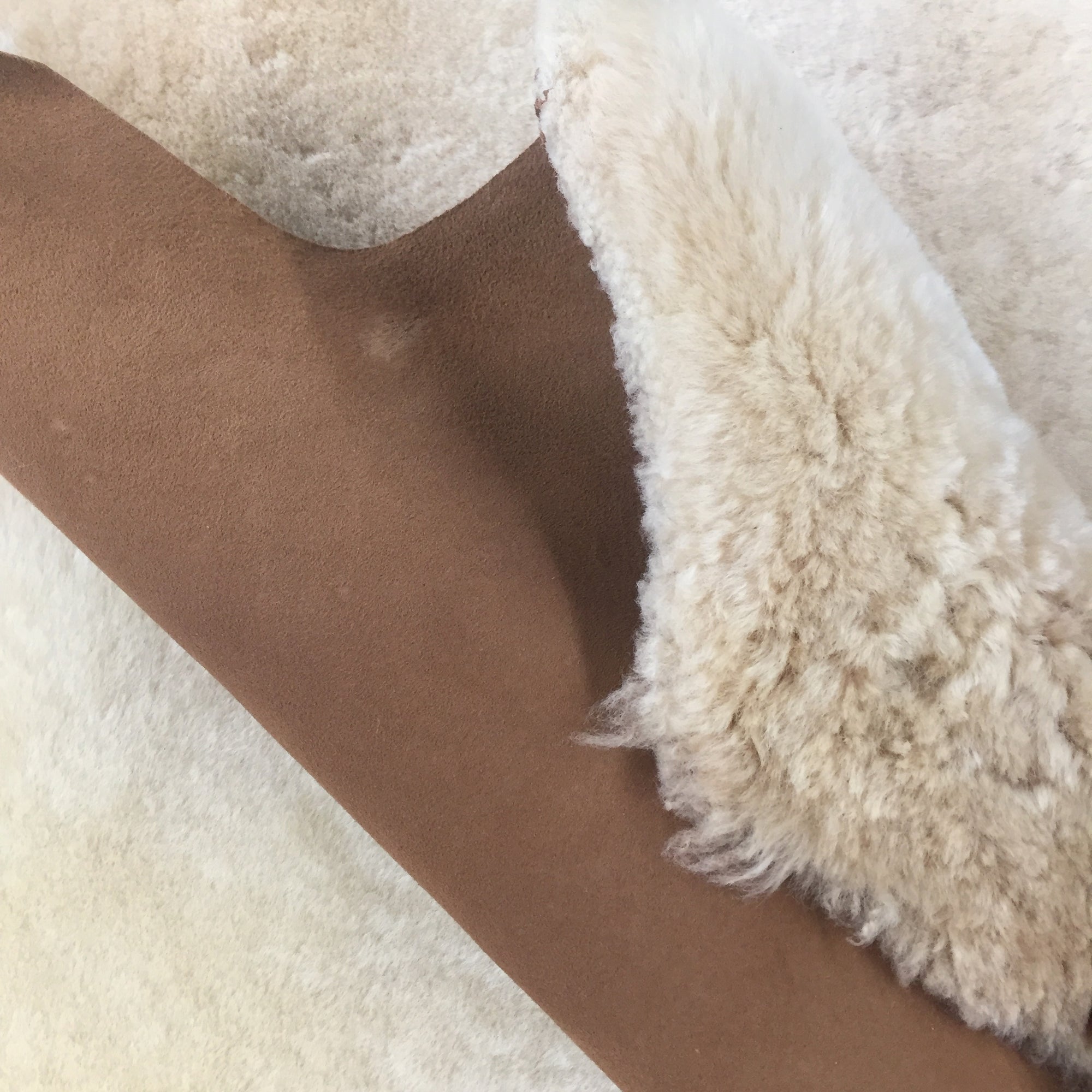 Genuine Australian Double Face Shorn Sheepskin Throw Liner - Chestnut