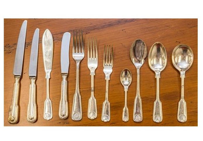 Shell Pattern Cutlery 225 Pieces ***HIRE ONLY***