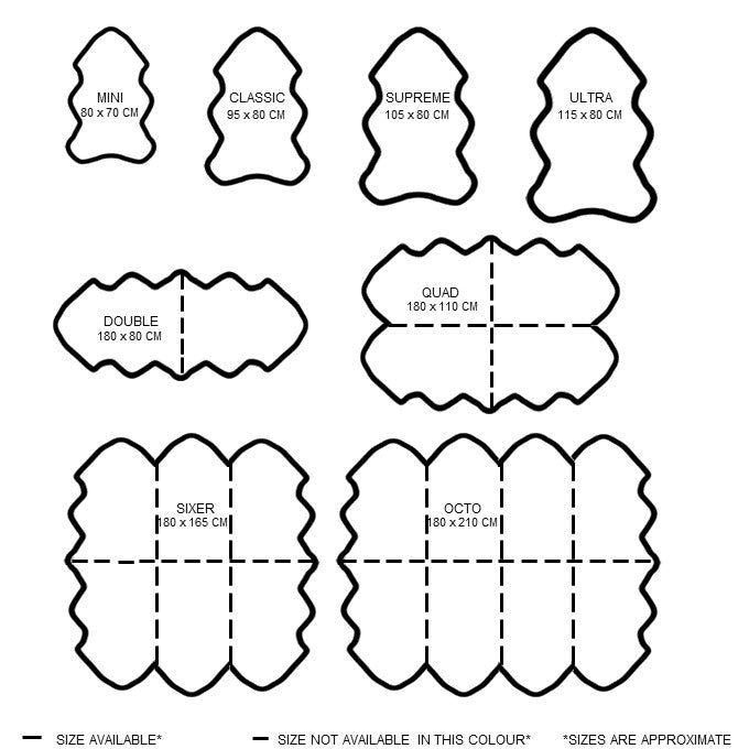 Genuine Australian Merino Sheepskin Floor Area Rug - Ivory