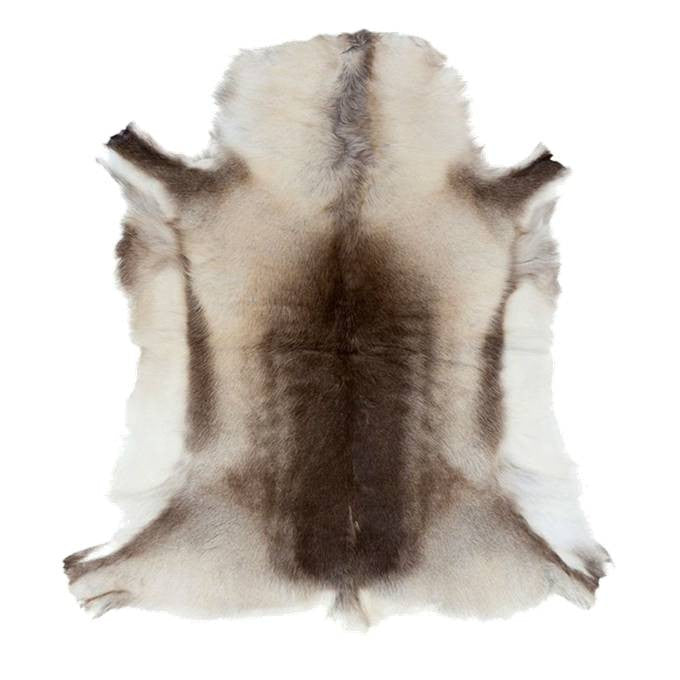 Reindeer Throw Blanket Rug - Natural Dark