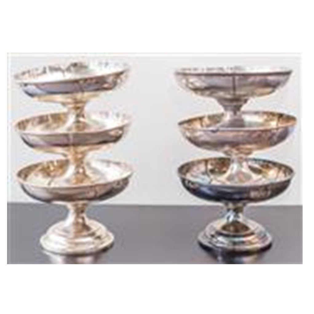 Heavy Gage Silver Plate Clover Leaf Footed Bowls 24 CM D ***HIRE ONLY***