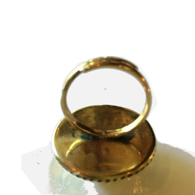 Hammered Brass Dome Ring