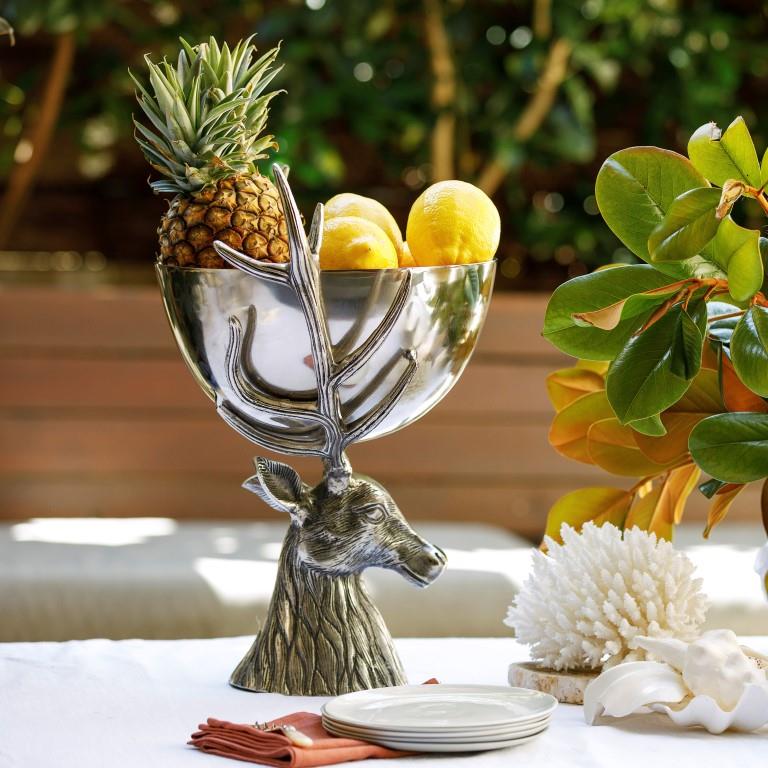 Champagne Bucket Wine Cooler on Deer & Antler Pedestal