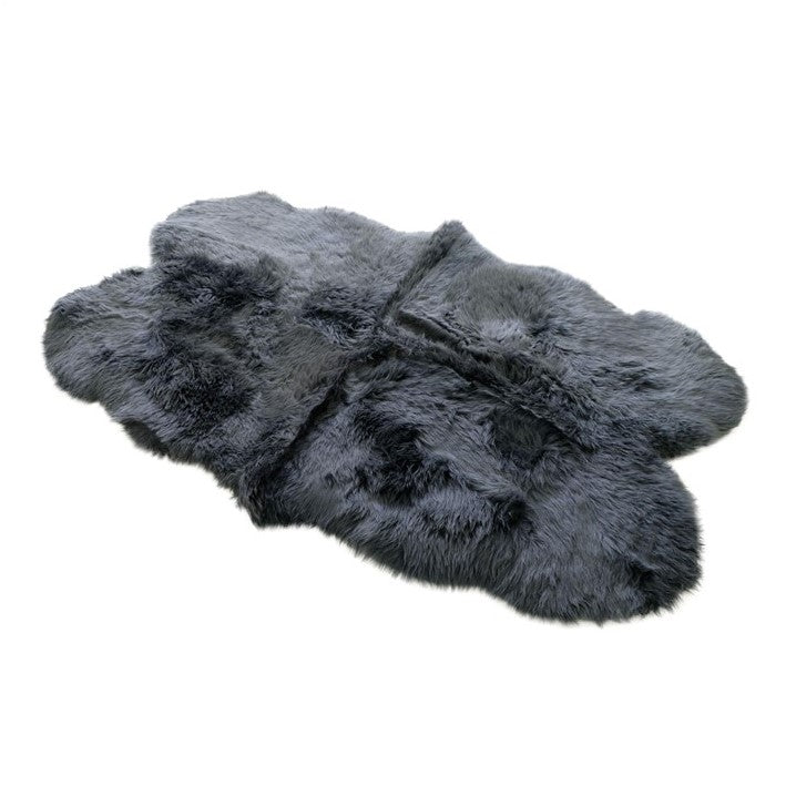 Genuine Australian Merino Sheepskin Floor Area Rug - Charcoal