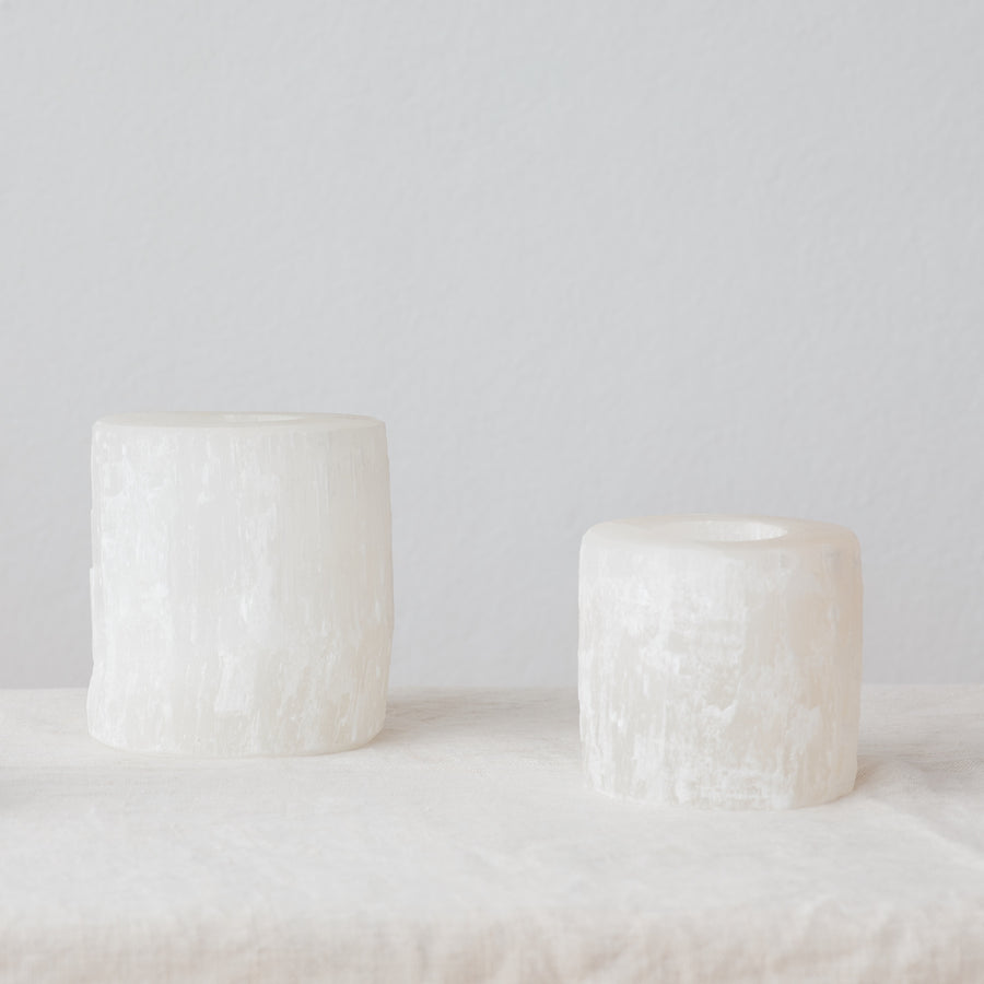Selenite Tealight Candle Holder ***HIRE ONLY***