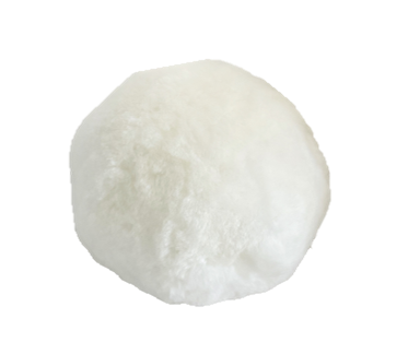 Genuine Australian Merino Short Sheepskin Ball Cushion Bauble - Ivory