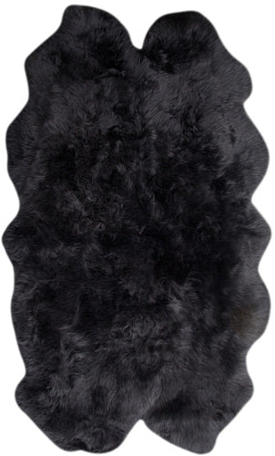 Genuine Australian Merino Sheepskin Floor Area Rug - Raven Black