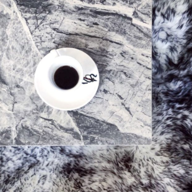 Genuine Australian Merino Sheepskin Floor Area Rug - Black Tip