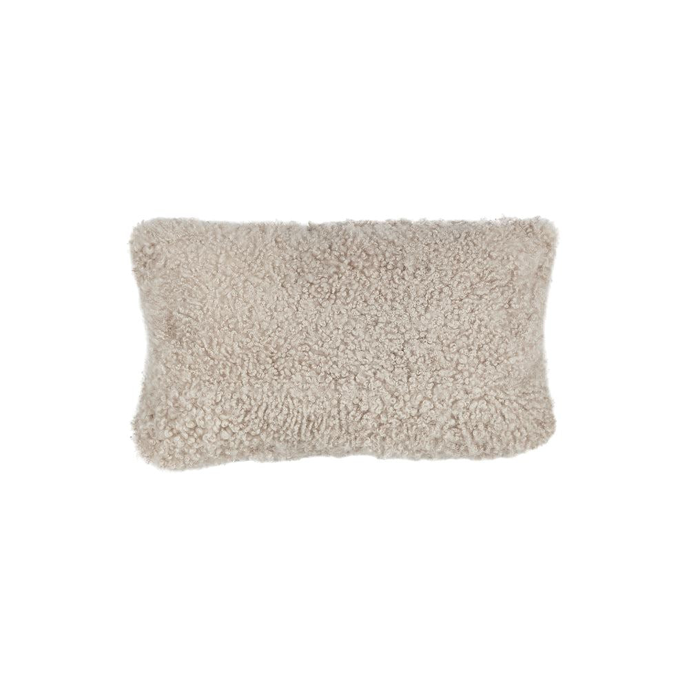 Australian Shearling Sheepskin Cushions Lumbar in 2 sizes - Bone