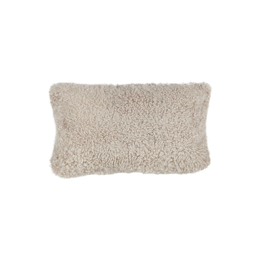 Australian Shearling Sheepskin Cushions Lumbar in 2 sizes - Bone