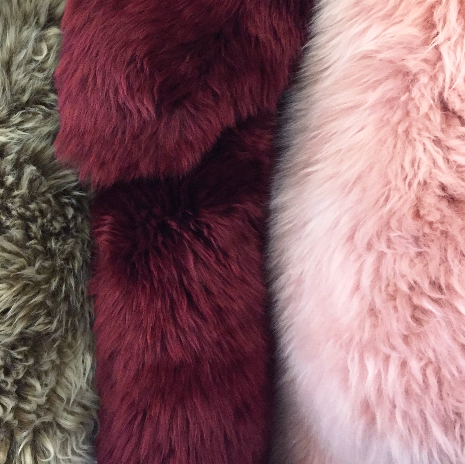 Genuine Australian Merino Sheepskin - Burgundy