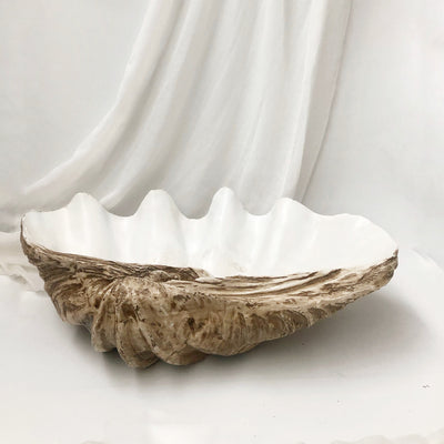 Resin Faux Giant Clamshell Clam 'Natural' 77 CM