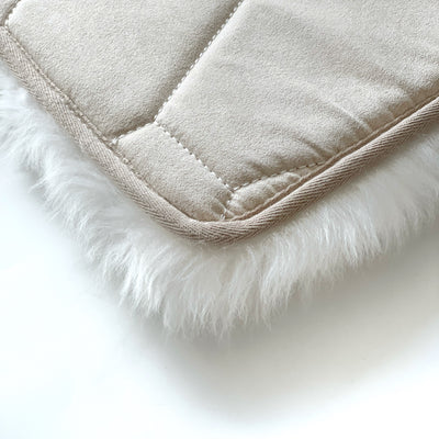 Genuine Australian Merino Sheepskin Seat Pad - Ivory 42 CM