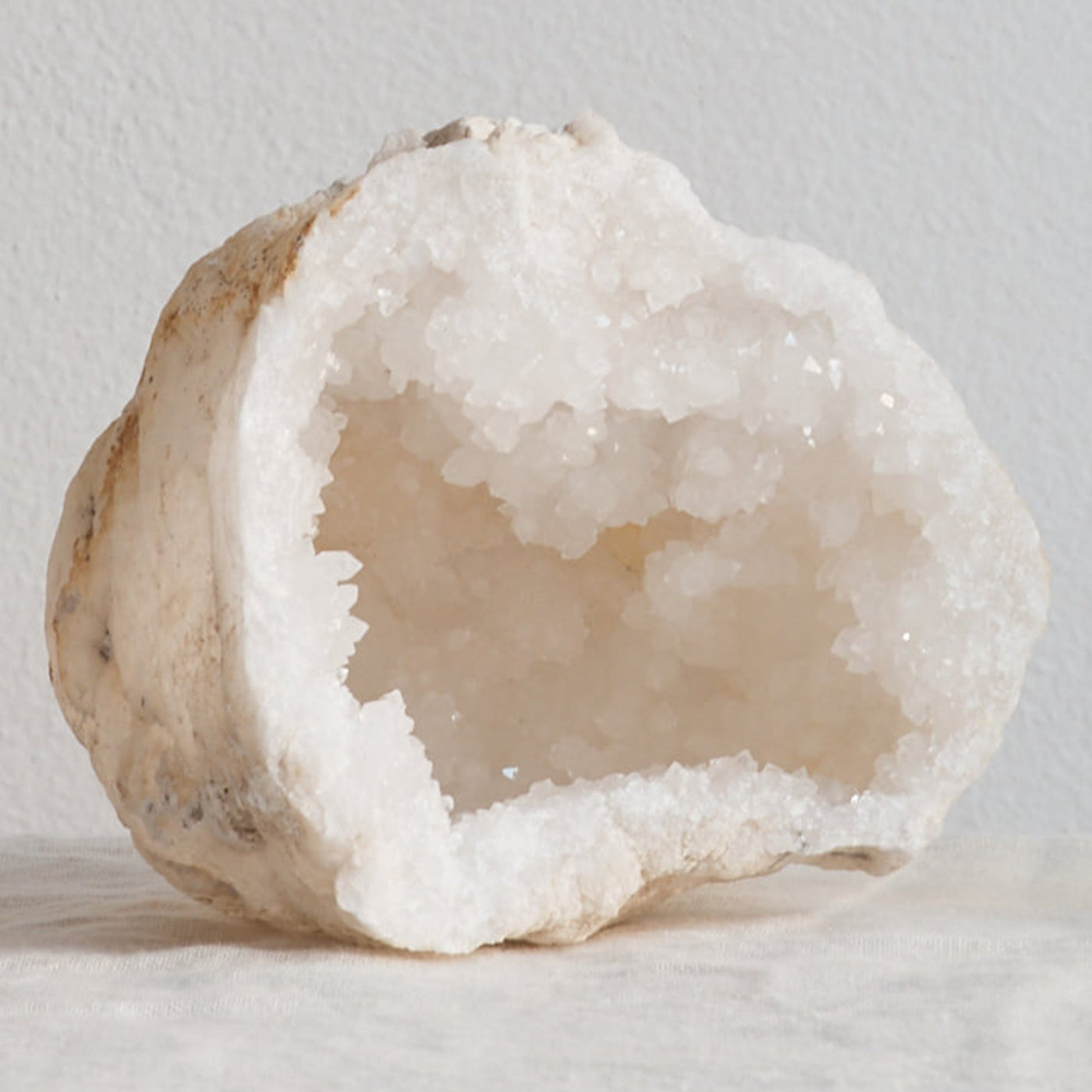 Large Split Quartz Crystal Geode Cave