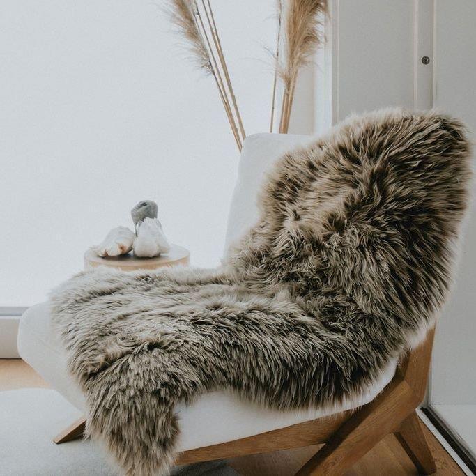 Genuine Australian Merino Sheepskin Floor Area Rug - Cappuccino
