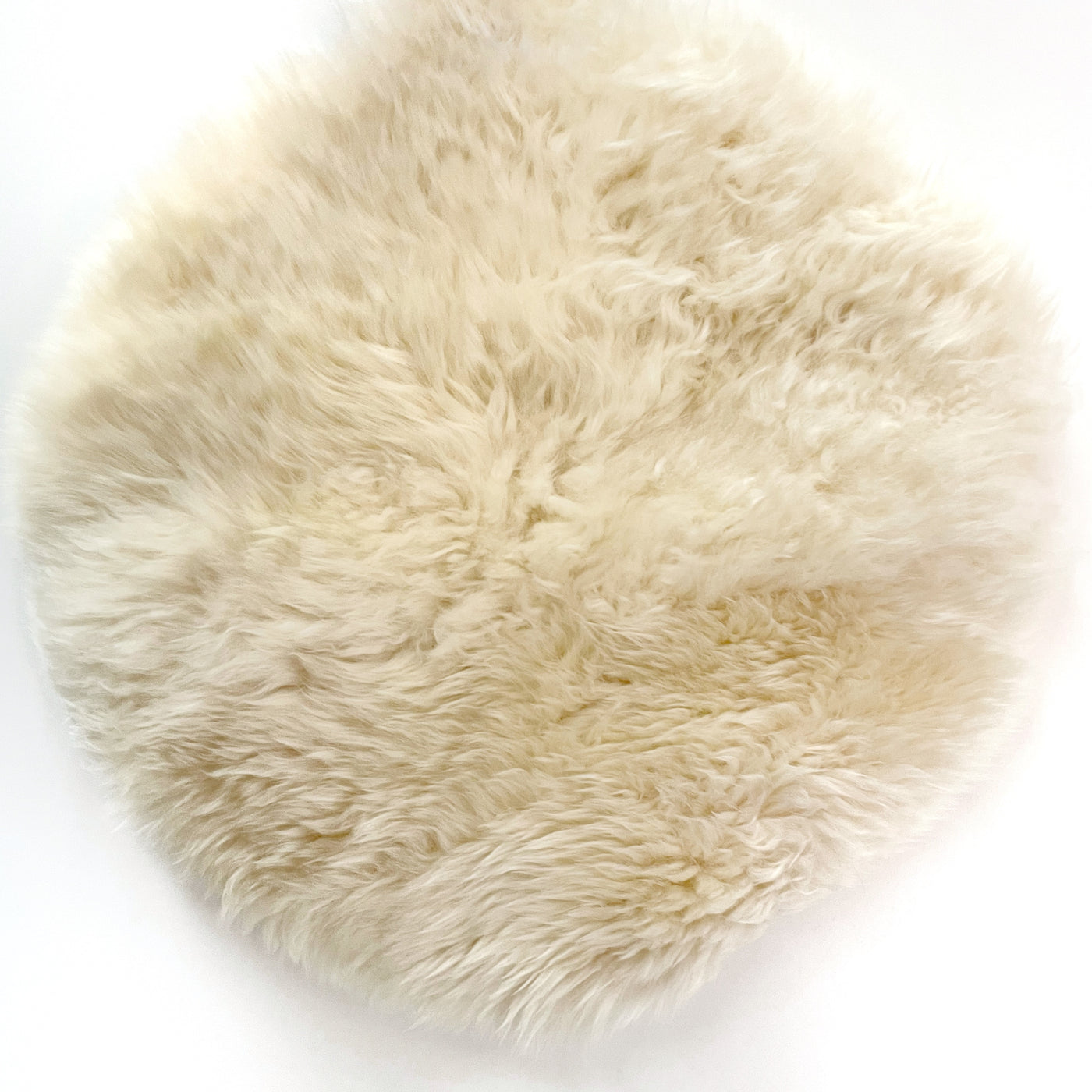 Genuine Australian Merino Sheepskin Round Dining Chair Seat Pad 40 CM - Wheat