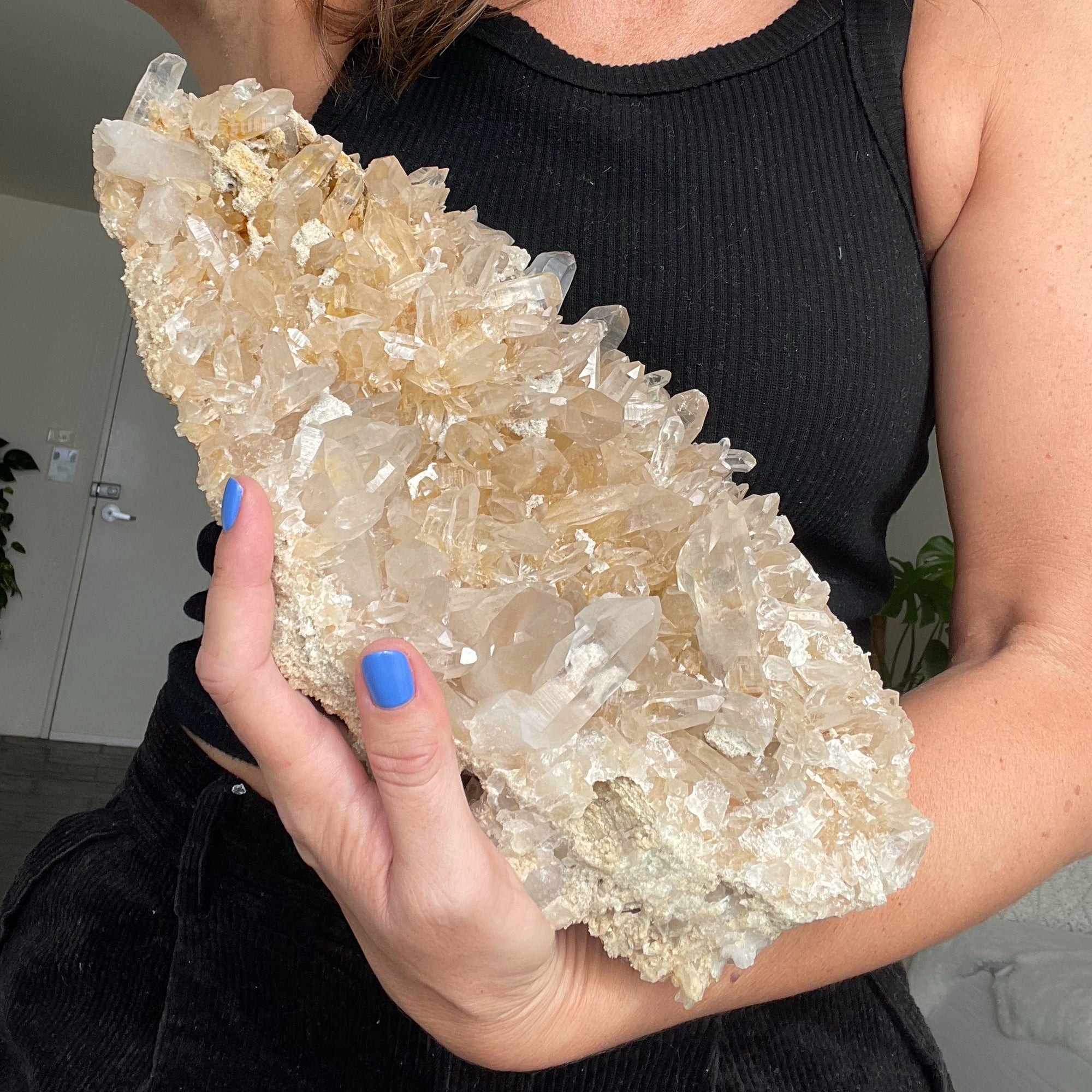 Himalayan Golden Peach Quartz Crystal Cluster III - 3.3 KG