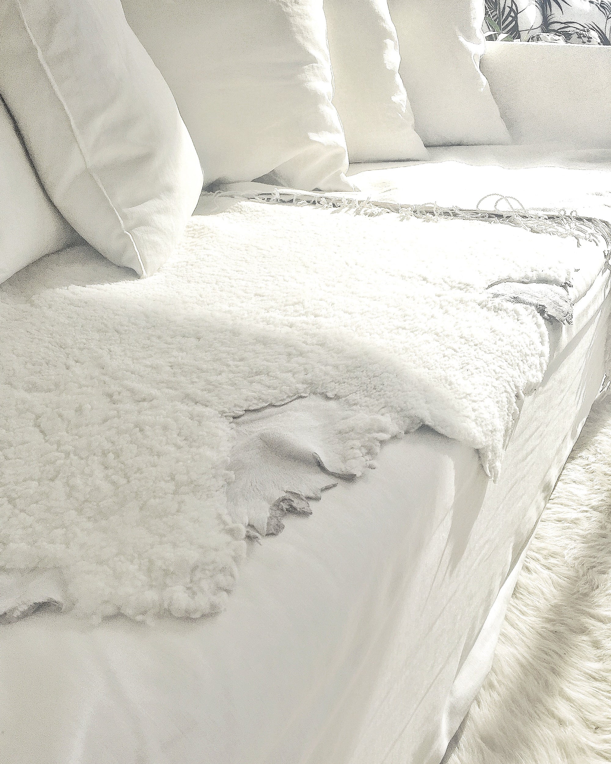 Genuine Australian Single Face Shorn Sheepskin Throw Liner - Ivory