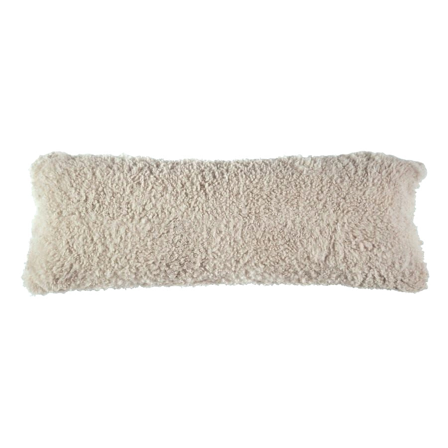 Australian Shearling Sheepskin Cushions Lumbar in 2 sizes - Bone