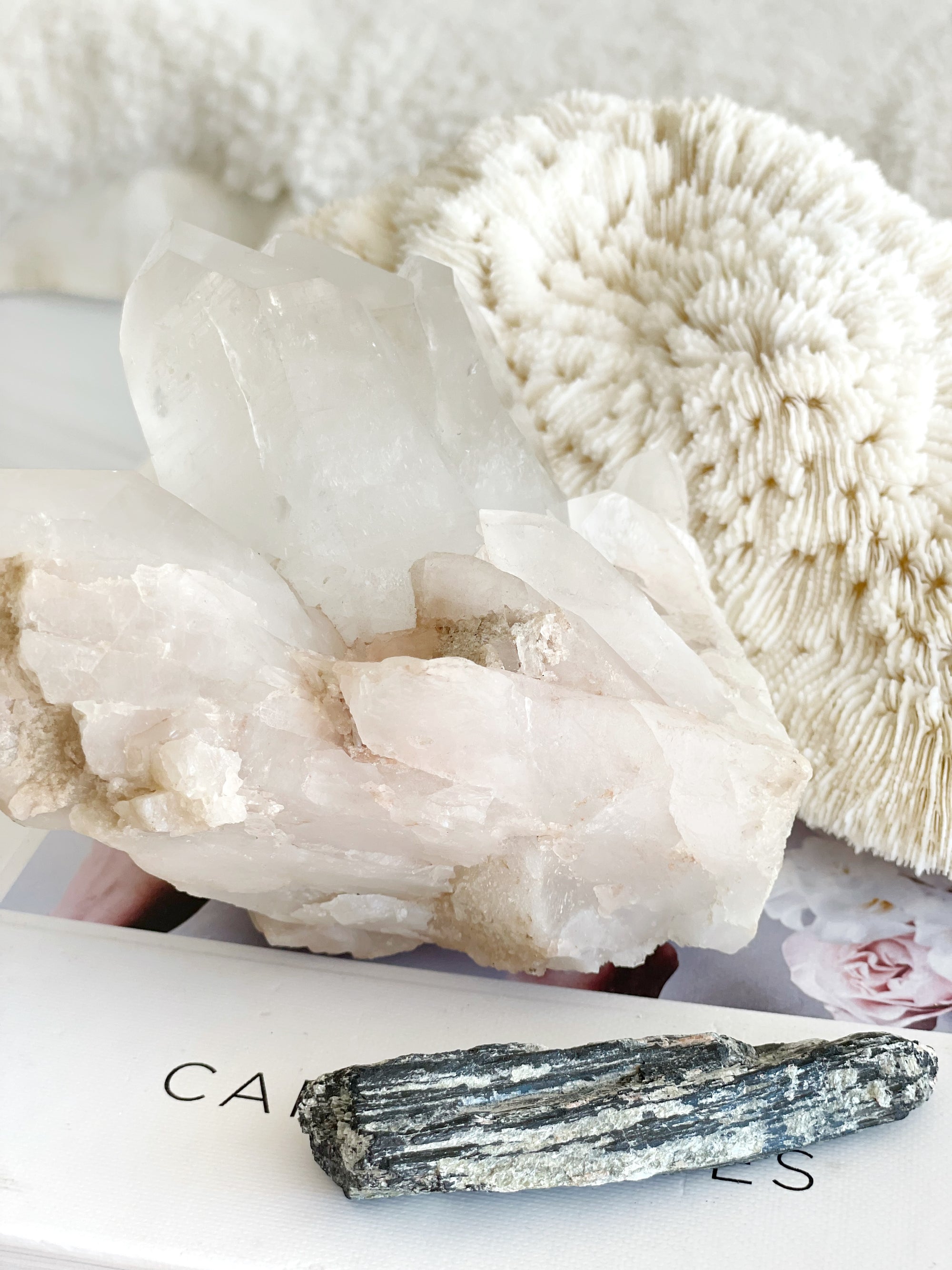 Himalayan Pink Quartz Crystal Cluster XII
