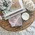 Thick Cut Natural Rose Quartz Crystal Slab Platter Tray I