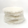 Genuine Australian Merino Sheepskin Round Dining Chair Seat Cover - Ivory