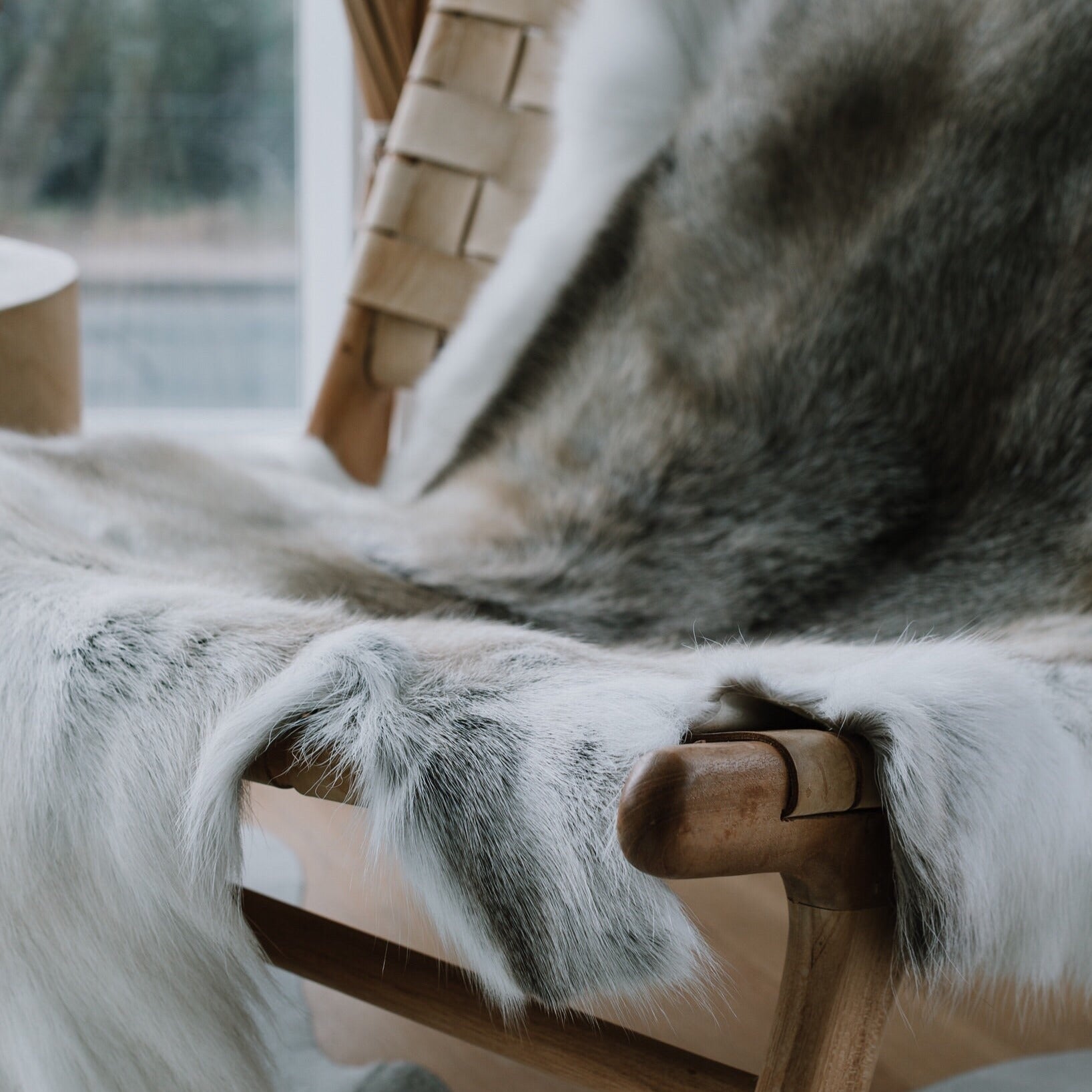 Reindeer fur online throw