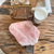 Thick Cut Natural Rose Quartz Crystal Slab Platter Tray IX