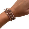 Crystal Precious Stone Wellness Bracelet - Peach Moonstone