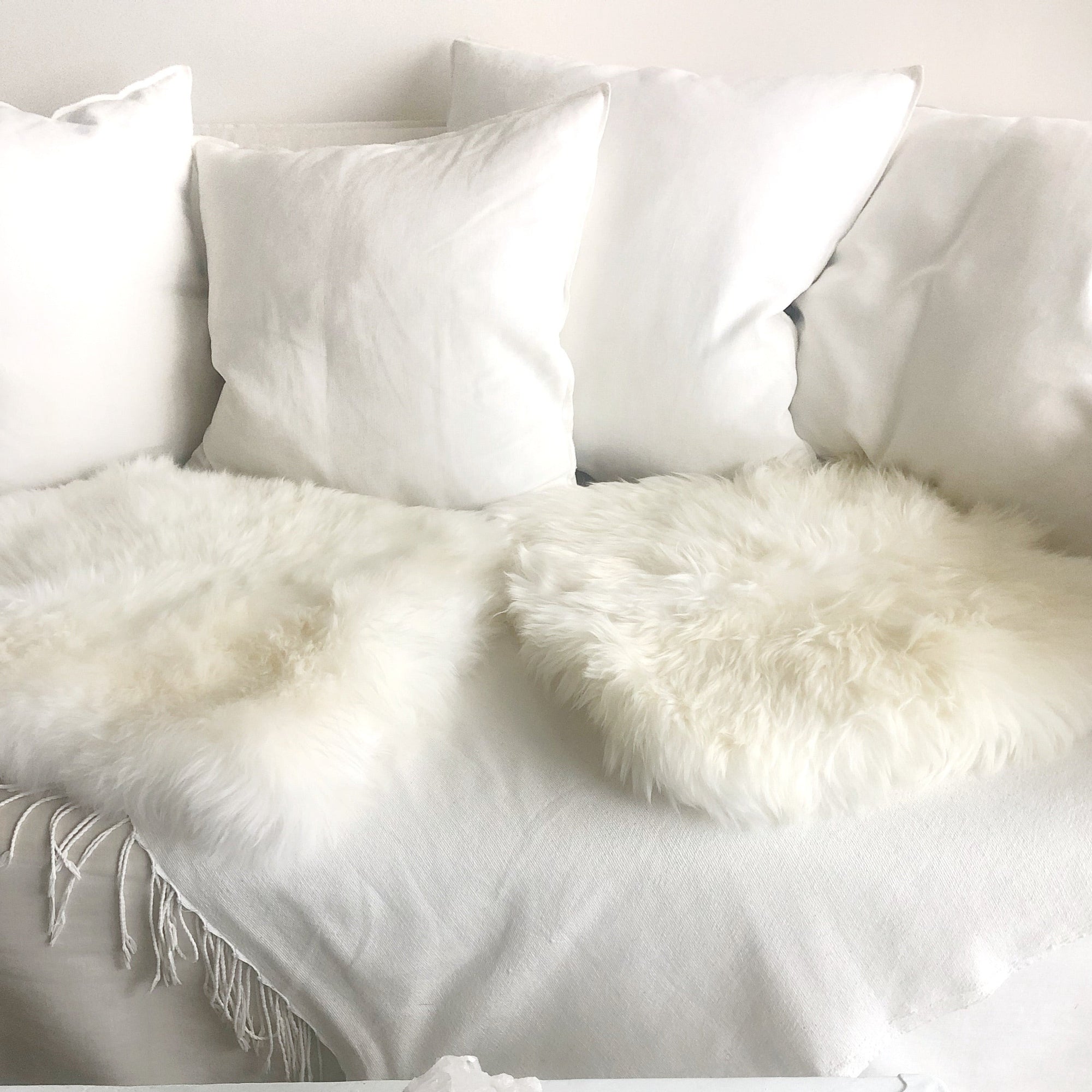 Genuine Australian Merino Sheepskin Seat Pad - Ivory 50 CM